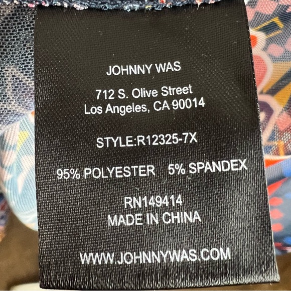 Johnny Was JADE Natalie Padma Mesh Long Sleeve Top Mandala Print 1X - Picture 5 of 5